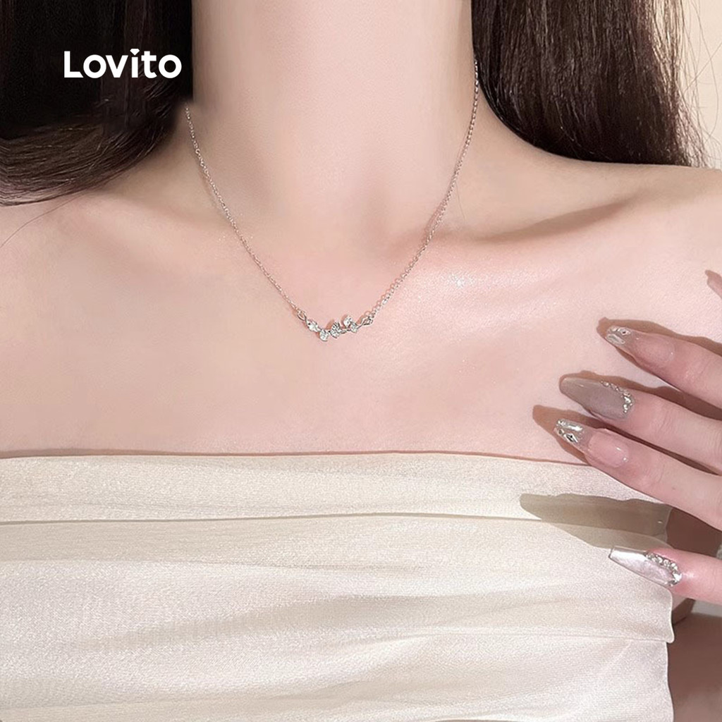 Lovito  สร้อยคอสไตล์หรูหรา อเนกประสงค์ LFA108127 - รูปที่ 3
