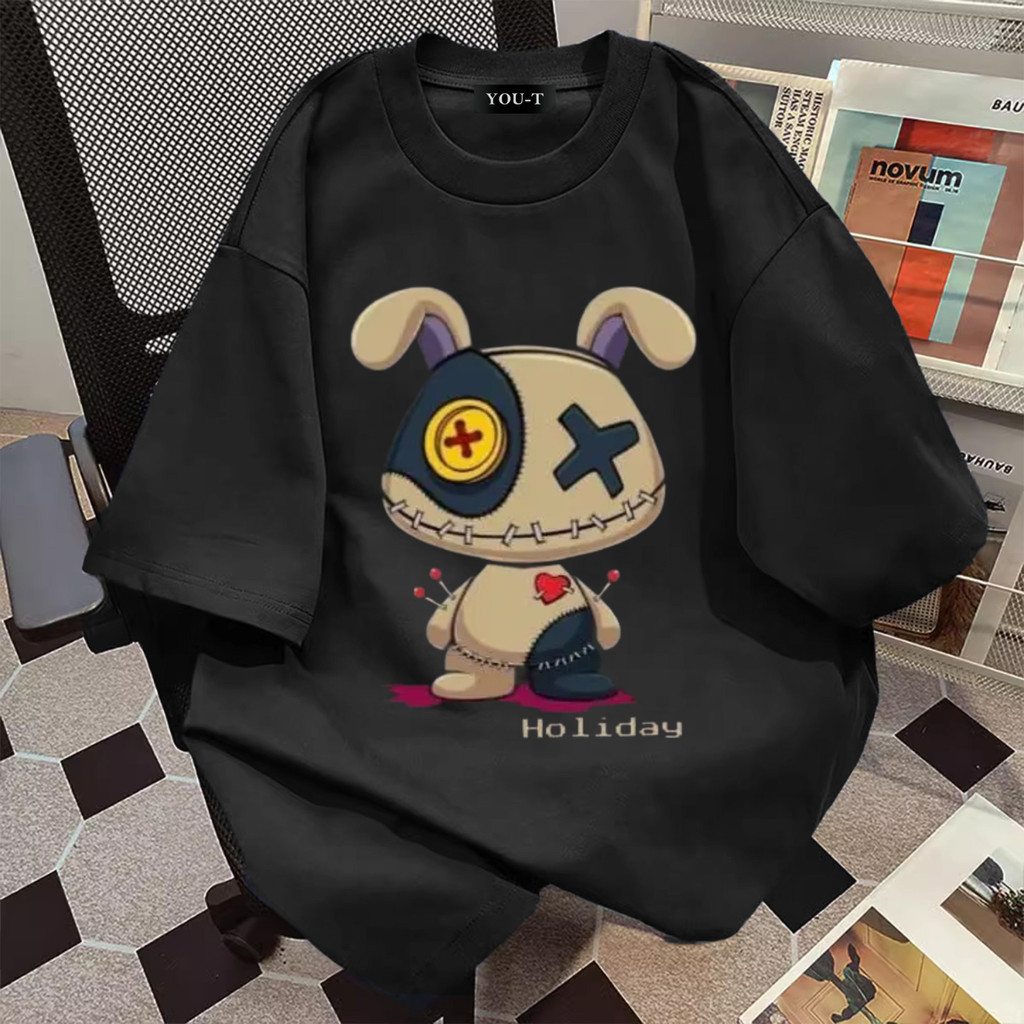 Sea.Tee [COD] เสื้อยืด oversize cotton100% เสื้อแฟชั่น คอกลม แขนสั้น พิมพ์ลาย 'HOLIDAY' สไตล์ลำลอง ใส่สบาย S-3XL
