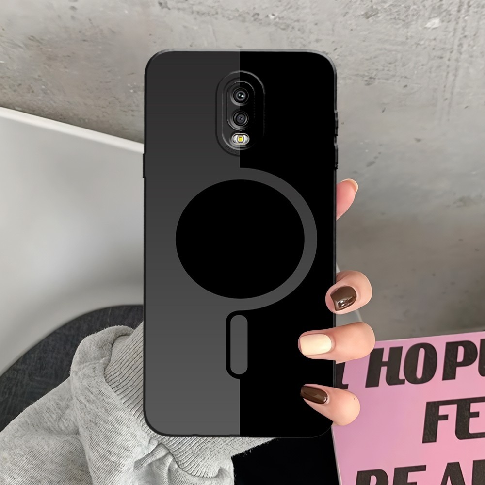 HP SILICONE SOFTCASE สําหรับ SAMSUNG GALAXY J7 PLUS พร้อมการออกแบบแหวนสองสี ~ ขอบเขตยางยืดหยุ่น ~ กล