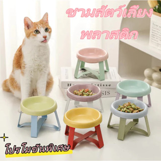 BLIVO ชามใส่อาหารสัตว์พร้อมขาตั้ง ช่วยป้องกันกระดูกสันหลัง ช…