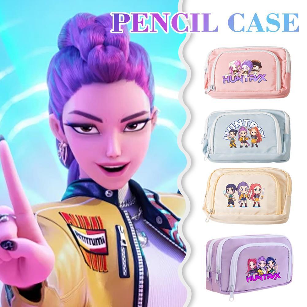 กล่องดินสอน่ารักสําหรับเด็กผู้หญิง - Demon Huntress Girls Candy Color Large Pencil Bag, Dacron Schoo