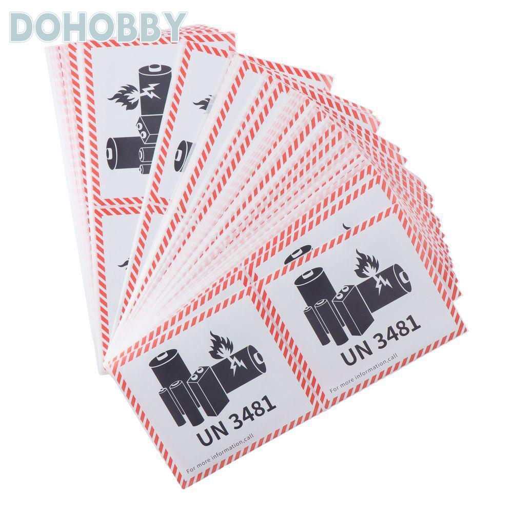 ป้ายไฟแบตเตอรี่ NIREN, ป้ายแบตเตอรี่ลิเธียมขนส่งสีแดงลิเธียม, UN3481 4.7 "x 4.3" แผ่นทองแดงกาวป้ายเต
