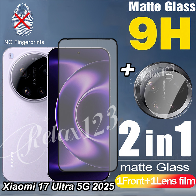 Xiaomi 17 Ultra 5G 2025 2in1 Matte Frosted Glass และเลนส์ฟิล์มสําหรับ Xiaomi 17 17Pro 17ProMax Xiaom