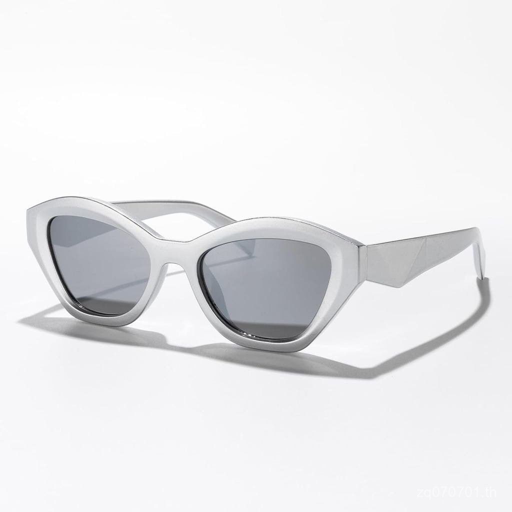 Retro Cat Eye Sunglasses for Women Men 2000s Vintage Fashion UV400 Shades for Party Streetwear Insta