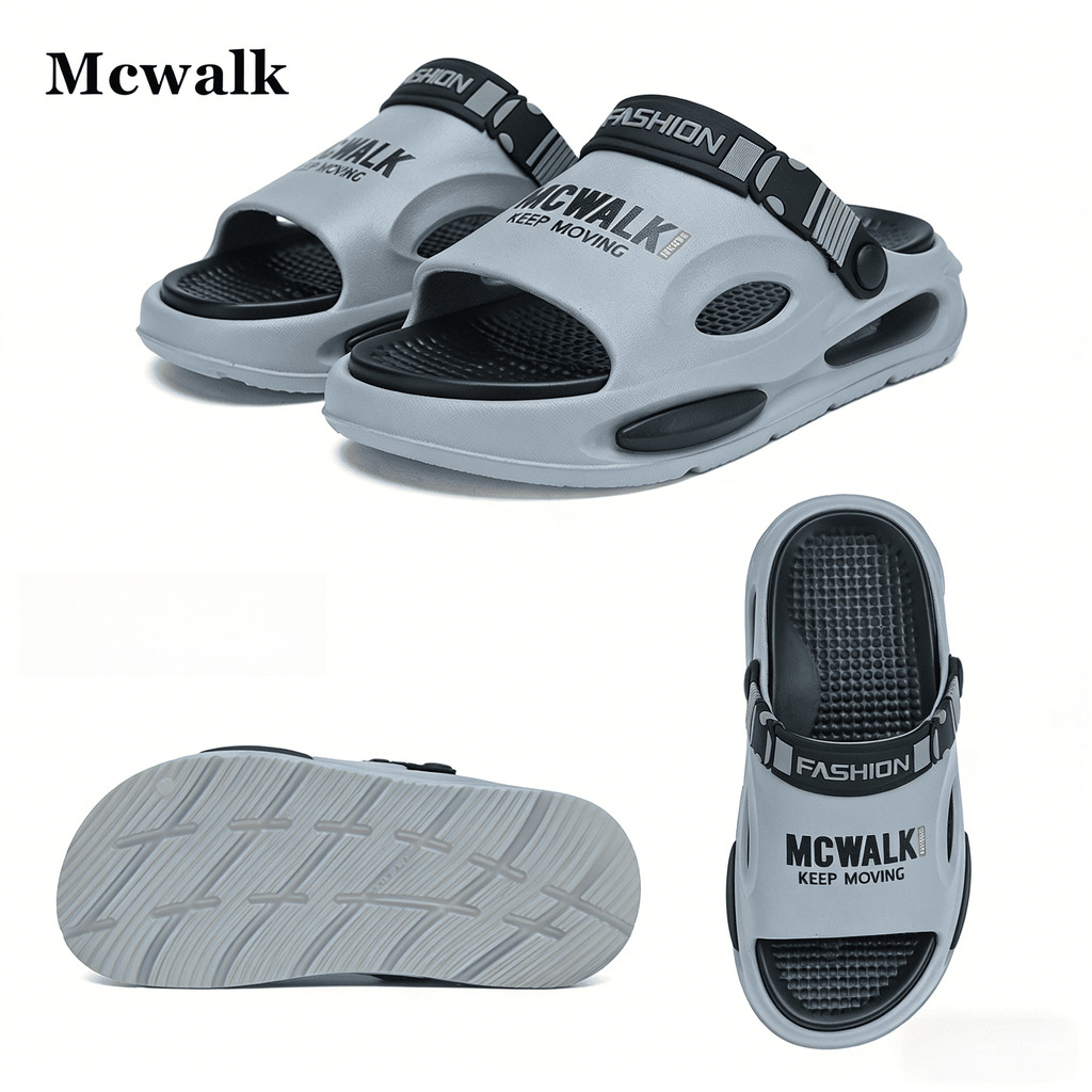 MCWALK ผู้ชาย  กลางแจ้ง  รองเท้าแตะ  การสึกหรอ  ป้องกันการลื่น  แบคทีเรีย  ป้องกันกลิ่น  ขับรถได้