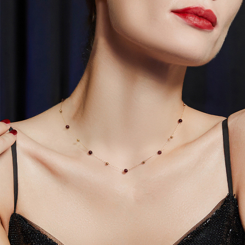 สร้อยคอคลาวิกเคิล ทำจากเหล็กไทเทเนียมและสแตนเลส สไตล์เรโทร สวยงามหรูหรา - รูปที่ 3