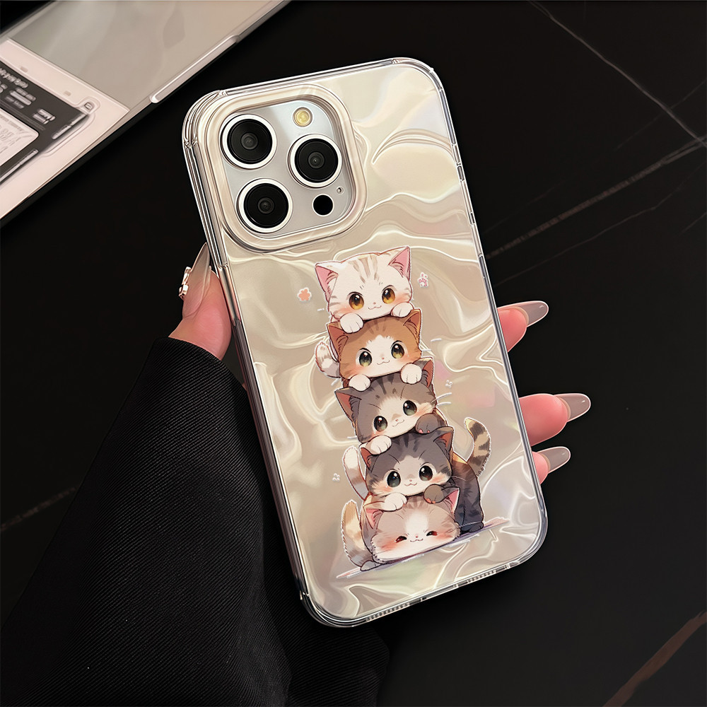 ✨จัดส่งในพื้นที่✨เคสโทรศัพท์ระลอกน้ำลูกแมวการ์ตูนน่ารักเหมาะสำหรับ iPhone16 15 14 13 11 6 7 8 plus Pro Promax ราคา ถูกที่สุด ดีลบีเคเค แกลเลอรีภาพที่ 6