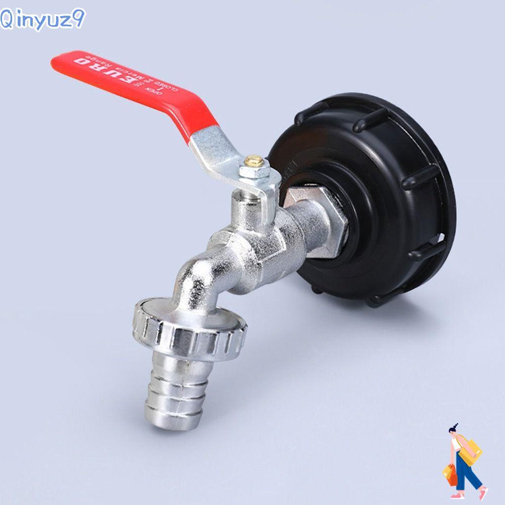 QINYUZ9 IBC อะแดปเตอร์ถัง,วาล์ว Fitting 1/2 3/4 Connector Water Butt Tap,คุณภาพสูงเปลี่ยนS60*6 ด้ายห