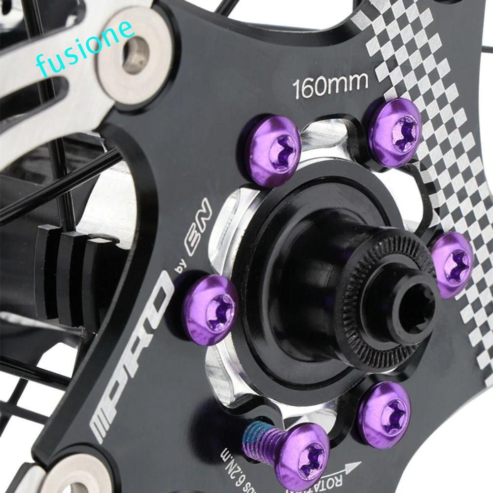 FUSIONEDGE Bolt Set สำหรับโรเตอร์เบรกจักรยาน, สกรู M5*11.5 มม., สกรูโลหะผสมเหล็ก 12 ชิ้น