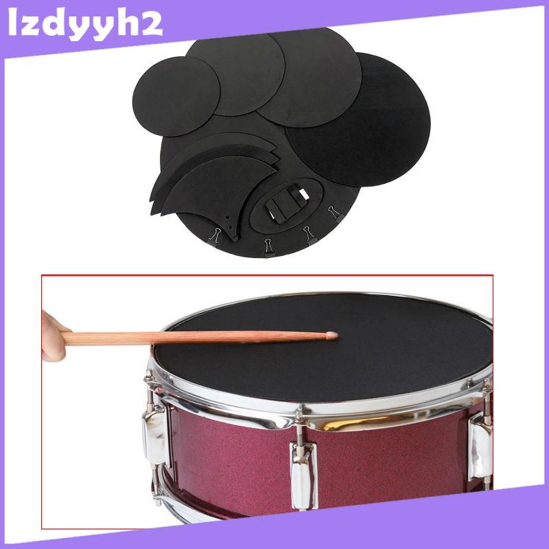 [Lzdyyh2] Drum Pad Practice Drum Mute Mat Water Oil Resistance Dampening สําหรับบ่วงกลอง Cymbals Bas