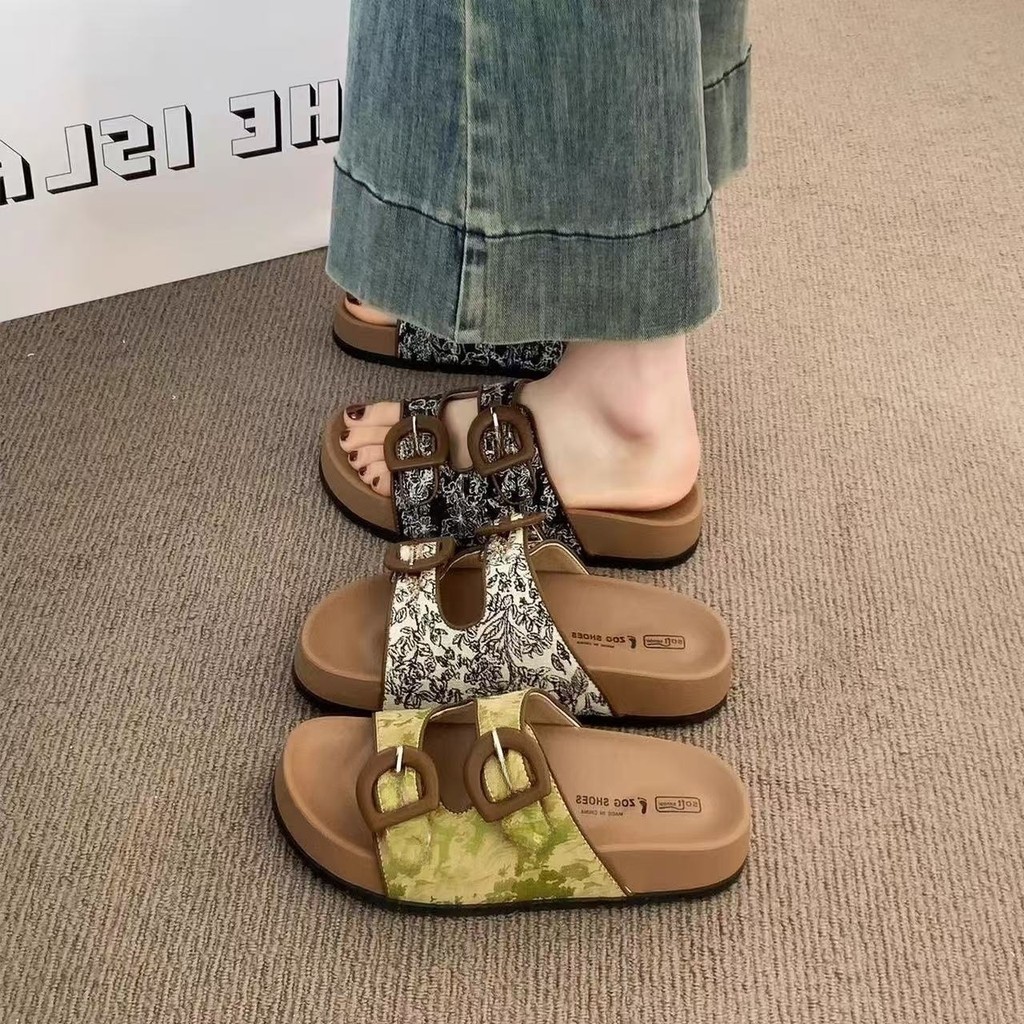 ผู้หญิงเกาหลีหนาSoled Bikenstock รองเท้าแตะ, เหมาะสําหรับสวมใส่ชายหาด