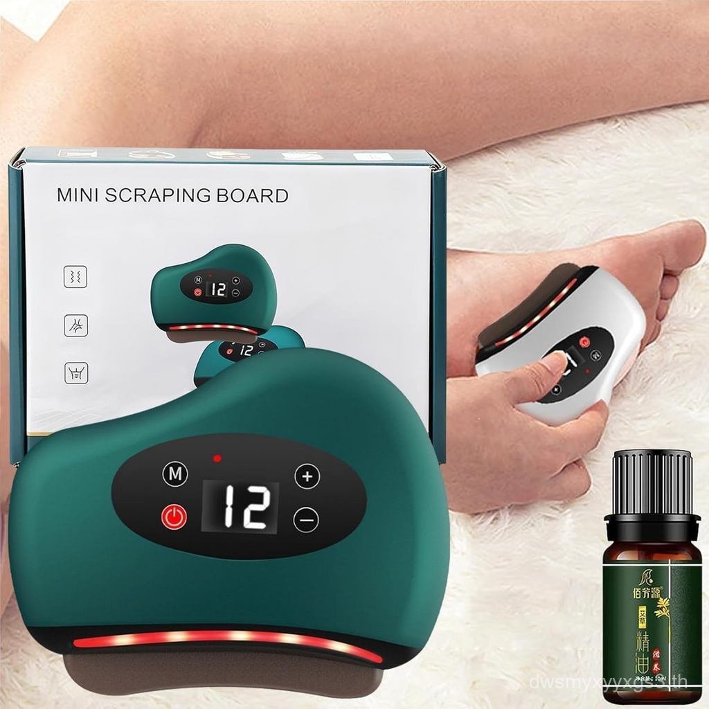 Thermaedge Foot Scraper, 4-in-1 Thermaedge Plantar Fasciitis Massager, Electric Heated Gua Sha, Red 