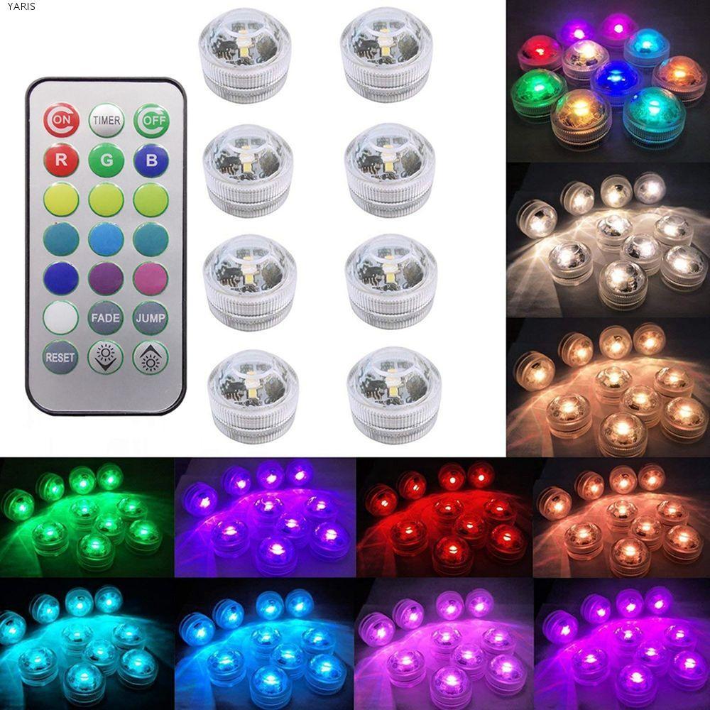 YARIS Pool Light RGB กันน้ําชา Light งานแต่งงาน Aquarium สระว่ายน้ําโคมไฟกลางคืน