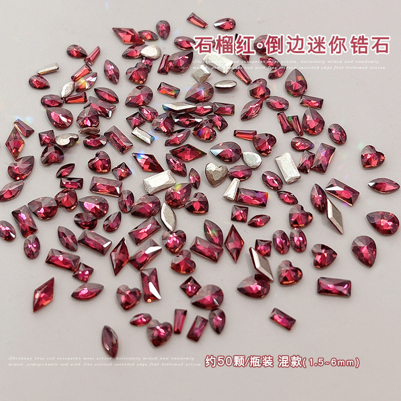 Zircon อุปกรณ์ทําเล็บ Strobe Zircon Pield Diamonds ตกแต่งเล็บเพชรรูปทรงพิเศษ