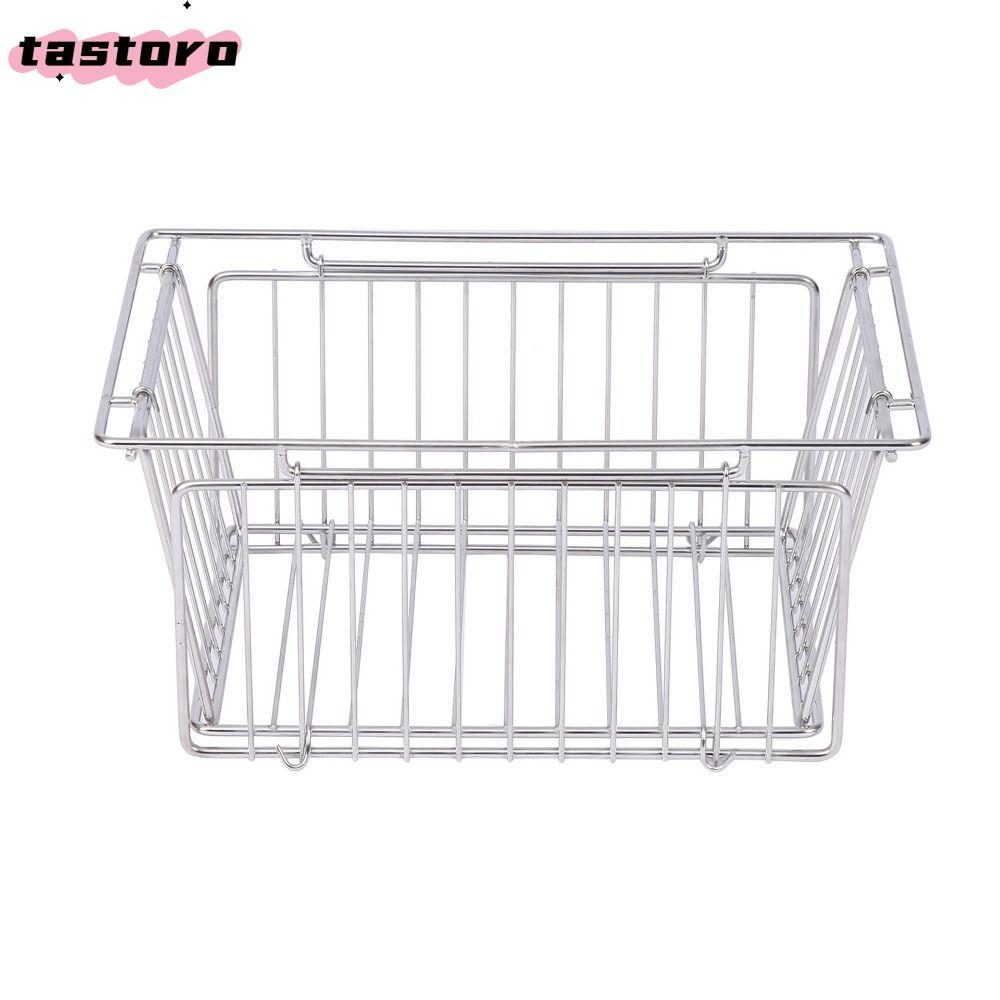 TASTORO ตะกร้า IGT แบบพับได้, แบบพกพา Hollow Design ตะกร้าระบายน้ํา, มัลติฟังก์ชั่น IGT อุปกรณ์ตาราง 304 สแตนเลส Camping Storage Organizer Picnic