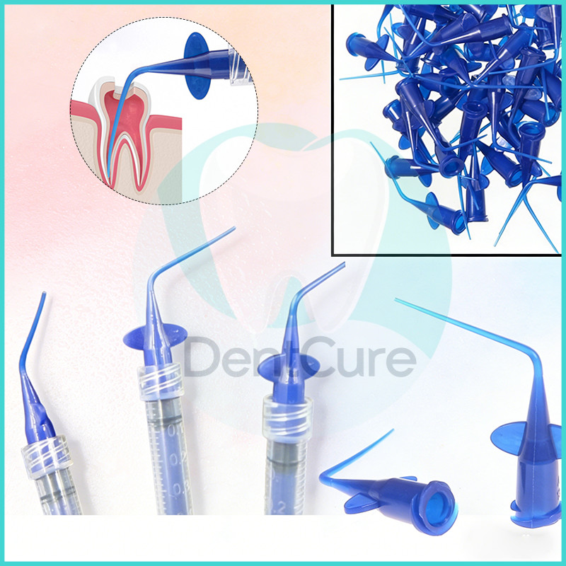 50PCS Dental Disposable Plastic Syringe Tip Endo Irrigation Disposable Needle Tip For Dental Disposa