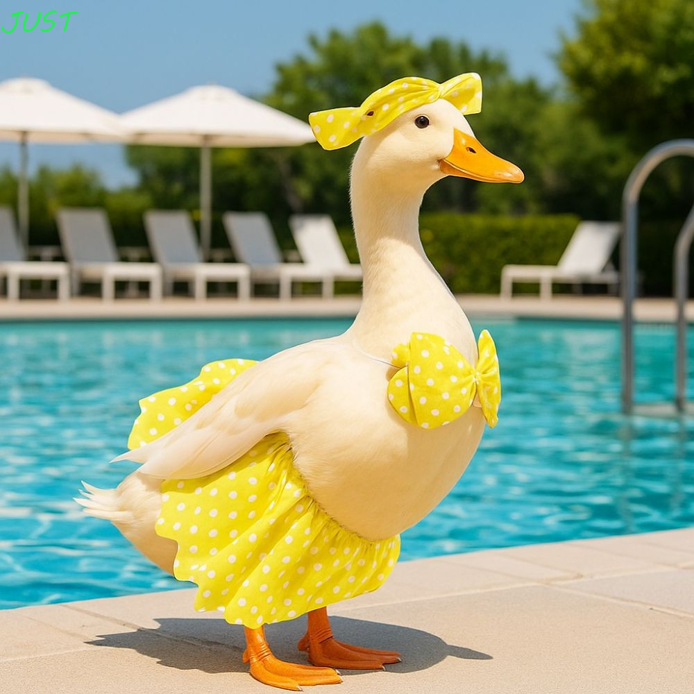 JUST Goose Bikini Costume, Novelty Breathable Duck Hawaiian Charming Design Decorative Festive Porch
