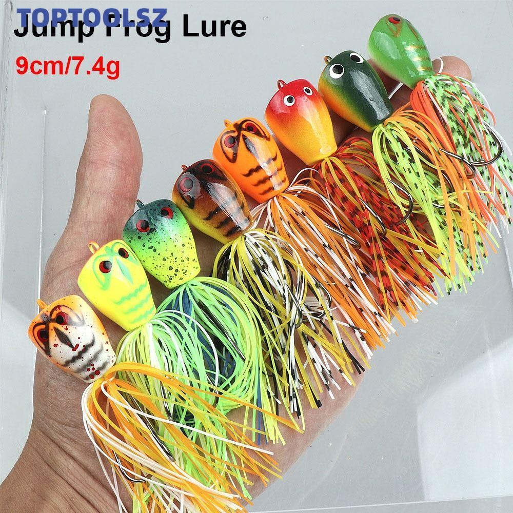 TOPTOOLS 1 ชิ้นกระโดดกบ Lure, 9 ซม./7.4g คางคก Thunder กบ Hard เหยื่อ,คู่ Sharp Hooks Mini อุปกรณ์ตกปลา