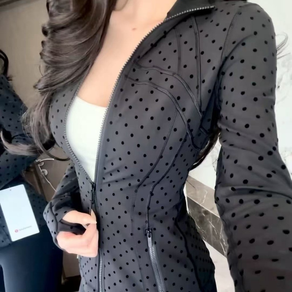 lululemon  Original Polka Dot Stand Collar Jacket Define Jacket Yoga jacket, slim-fit top for fitnes