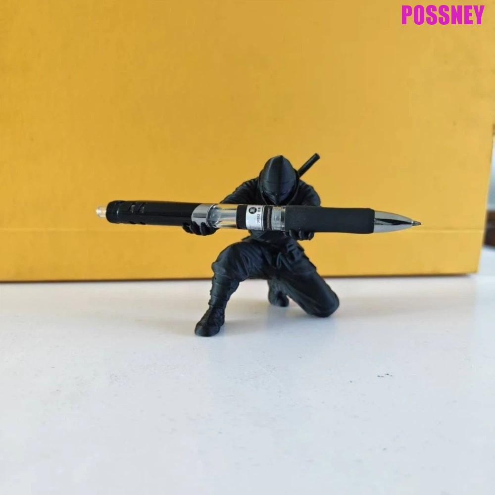 POSSNEY เครื่องประดับนินจา, ของตกแต่ง เครื่องประดับนักรบการพิมพ์ 3D ตลก, ที่วางปากกาอเนกประสงค์ที่สร้างสรรค์ประณีตสํานักงาน