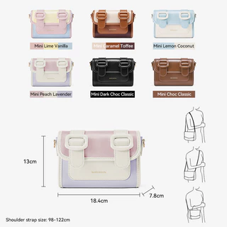 BOSTANTEN Icecream Bag กระเป๋าสะพายข้างผู้หญิง ทรงมินิ กระเป๋าสะพายข้าง เทรนด์ใหม่ สีสันสดใส เก๋ไก๋ น่ารัก