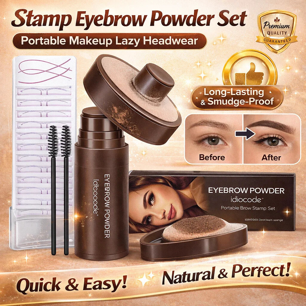 热销✨Error-ฟรี ApplicationHeadband Brow Stencil + แสตมป์ผงชุดเครื่องมือสร้างคิ้ว/Perfect Arch Maker/ธร