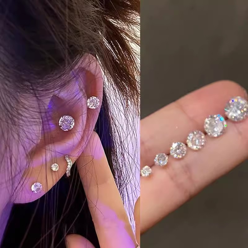 ต่างหู sterling silver เรียบง่าย พร้อมส่ง