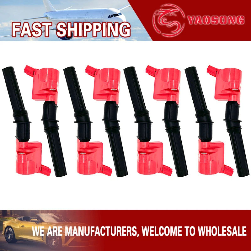 8pcs Car Coil DG508 FD503 คอยล์จุดระเบิดสําหรับ 1998-2011 Ford Crown Victoria 4.6L V8 สําหรับ Lincon