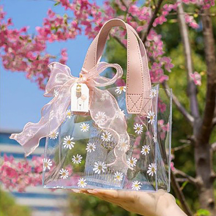 Happy gift Bag กระเป๋าใส PVC Tote Bag PVC แบบพกพา20260411