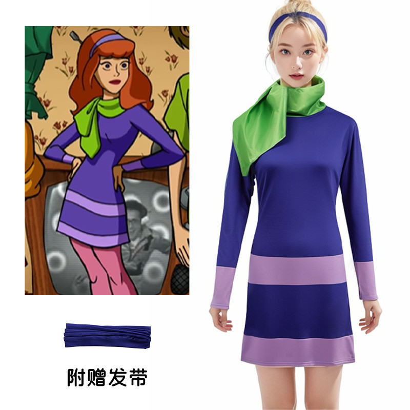 ชุดคอสเพลย์ Wilma และ Duffy สไตล์ Scooby-Doo สำหรับฮาโลวีน