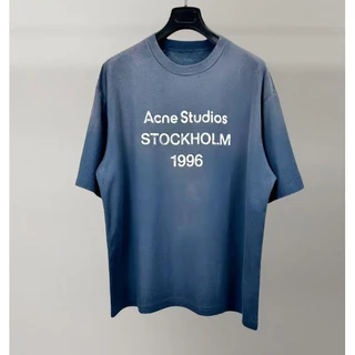 เสื้อยืดแขนสั้นคอวี สไตล์เรโทรยุบย่น ไซส์XS-XL