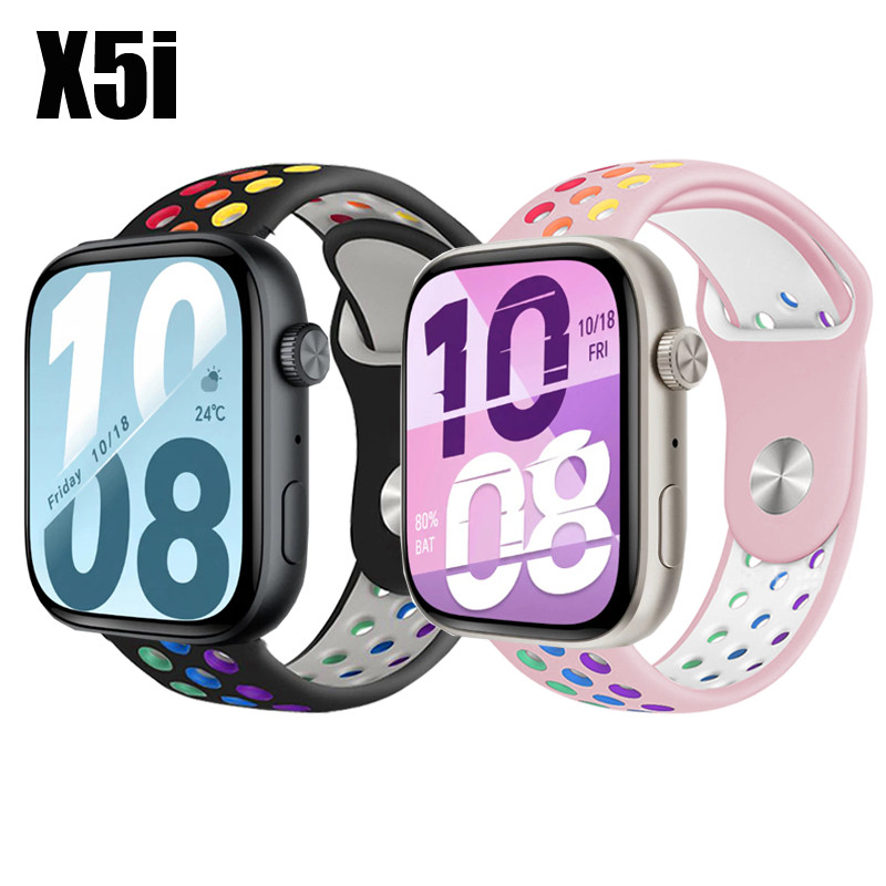 สําหรับ Honor นาฬิกา X5i SmartWatch สายซิลิโคน Rainbow Soft Band ผู้หญิงผู้ชายสายรัดข้อมือ