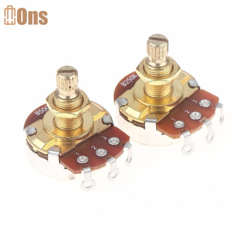 Ons A500K/A250K/B250K/B500K Low-Noise Guitar Potentiometer พร้อมเพลาทองเหลืองที่