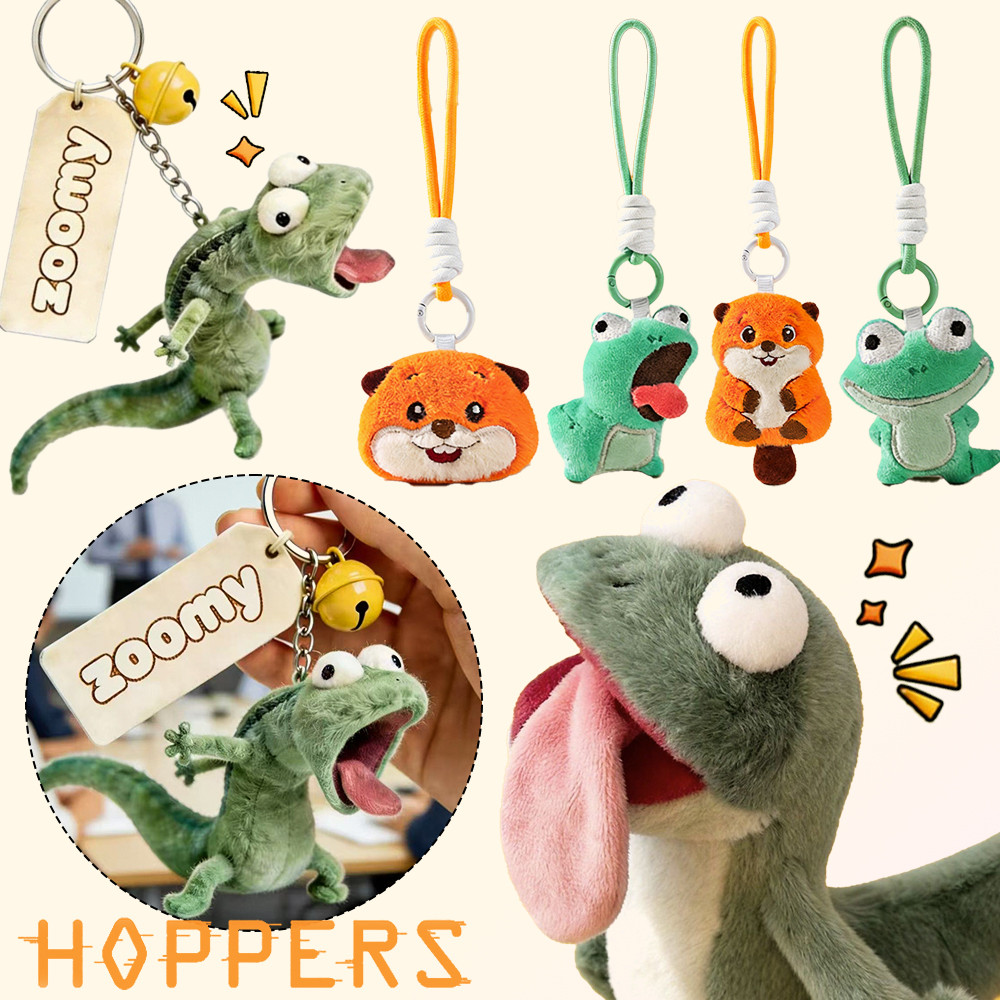 Hoppers Tom Lizard Mabel ตุ๊กตาตุ๊กตาเสียงตุ๊กตาการ์ตูนของเล่นกระเป๋าเป้สะพายหลังพวงกุญแจเด็กของขวัญสําหรับคอลเลกชัน