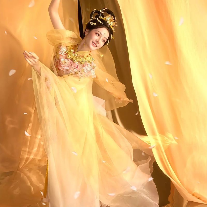 Change Tiannv Sanhua Super Fairy สไตล์เครื่องแต่งกายโบราณสไตล์โบราณ Elegant Han Tang Hanfu Cloud ไหล