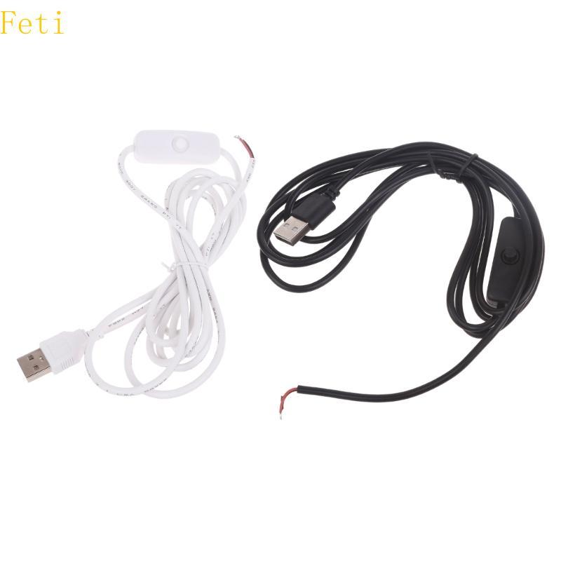 Feti USB LED Strip Light อินไลน์บนสายสวิตช์ LED Strip สายเชื่อมต่อ USB