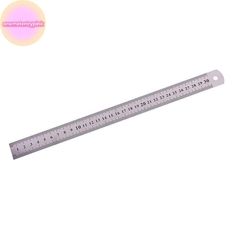ONEPINK METAL RULER สแตนเลสขอบตรงวาดตัดกันลื่น Ba .