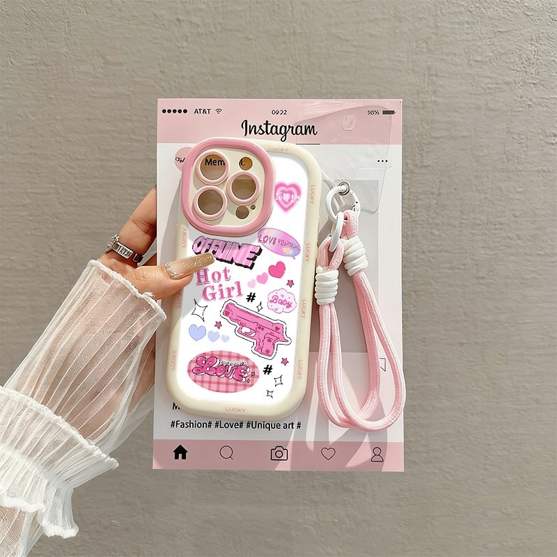เคส+สร้อยข้อมือ OPPO A3X A3 A7 A5S A12 A11K A3S A12E A15 A15S A16 A16S A54S A16K A16E A17 A17 A17K A