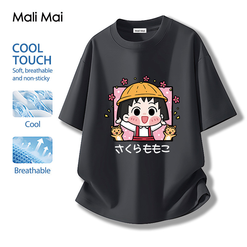 เสื้อยืดสตรี ตัดเย็บดี แขนสั้น ระบายอากาศได้ Chibi Maruko-chan ฤดูร้อน (ส่งเร็ว จัดส่งจากไทย) ราคา ถูกที่สุด ดีลบีเคเค แกลเลอรีภาพที่ 4
