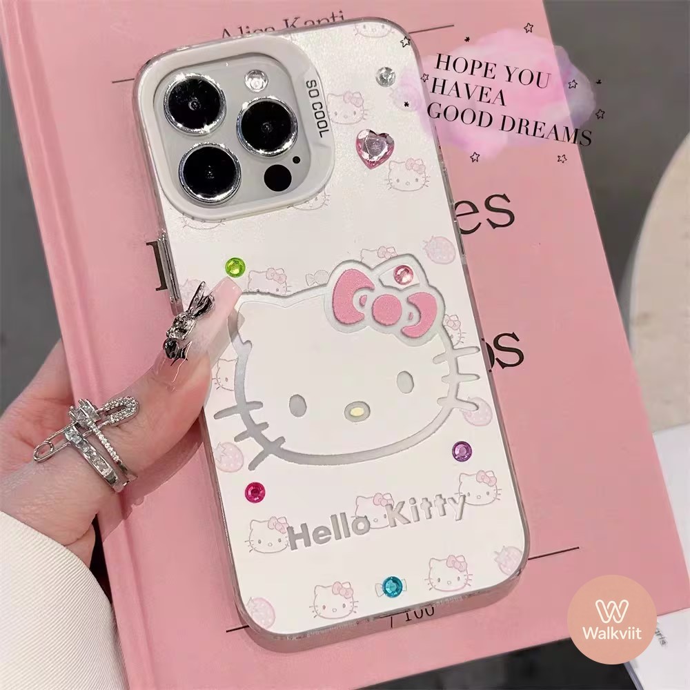 เคส OPPO A54 A57 A58 A60 A76 A52 A16 A17 A18 A3 A31 A35 A38 A3X A5i A6X A15 A3s ลาย Hello Kitty คริสตัลสวย น่ารัก อินส์ ราคา ถูกที่สุด ดีลบีเคเค แกลเลอรีภาพที่ 8