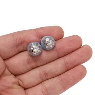 100ชิ้น ฝาครอบลูกปัด 8/10mm รูปดอกไม้ 8 กลีบ โลหะผสม สีทอง/เงิน สำหรับแต่งสร้อยข้อมือ DIY เครื่องประดับ