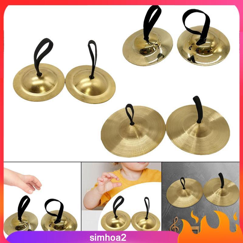 [Simhoa2] Hand Cymbals Kids Handheld Cymbals เครื่องดนตรี Copper Crash Cymbal สําหรับเด็ก ,Finger Cy