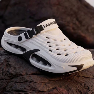 ASHALI ผู้ชายฤดูร้อน Anti-Slip Baotou รองเท้าแตะกลางแจ้งสวมใส่หนา Soled ออกแบบกีฬาชายหาดกันกระแทกรองเท้าแตะ