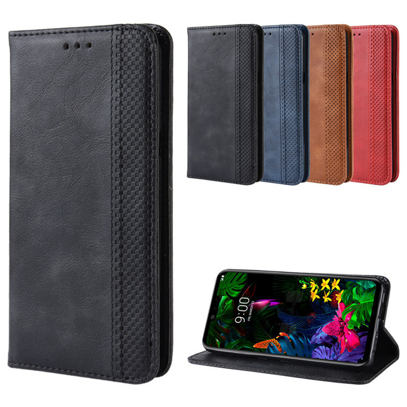 LG G8 ThinQ เคสโทรศัพท์ G8 ซองหนังย้อนยุค LG G8thinQ เคสโทรศัพท์ G8 การ์ดกันกระแทกเคสป้องกัน