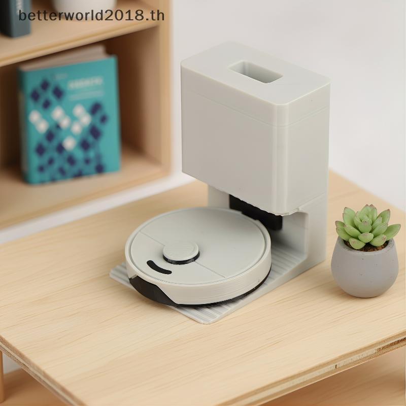 [bet] Miniature 1 12 เครื่องดูดฝุ่นหุ่นยนต์รุ่นสําหรับตุ๊กตากวาดเครื่องประดับเครื่องใช้ไฟฟ้าขนาดเล็ก