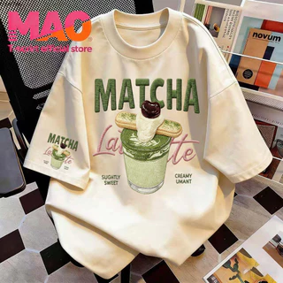 COD✅ (จัดส่งในกรุงเทพฯ) MAO Shop ❗ เสื้อยืดแขนสั้นพิมพ์ลายเครื่องดื่มเย็นสดชื่นในฤดูร้อน สไตล์เกาหลี ผ้าสบาย M02