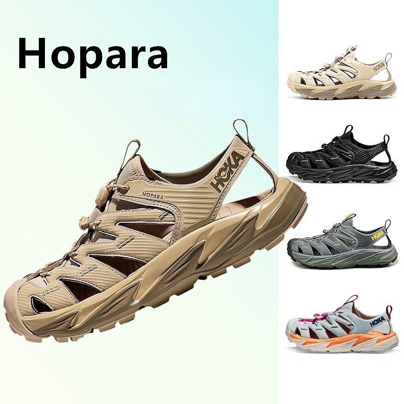 HOKA ONE ONE ผู้ชายผู้หญิงสไตล์ Hopara สไตล์ Hopara Cushioning เดินป่า Off-Road รองเท้าแตะฤดูใบไม้ผล