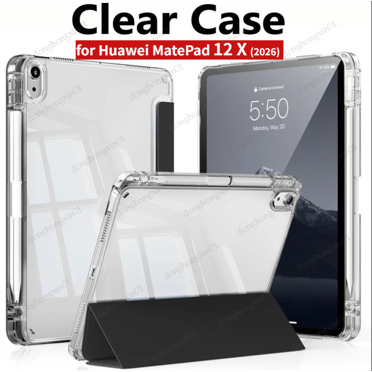 กรณีแท็บเล็ตสําหรับ Huawei Matepad 12 X 2026 12X 2024 Air 12 Pro12.2 11.5 2025 SE 11 11.5 S PaperMatte Pro11 10.4 10.8 พลิกหนังปากกาฝาครอบ ราคา ถูกที่สุด ดีลบีเคเค