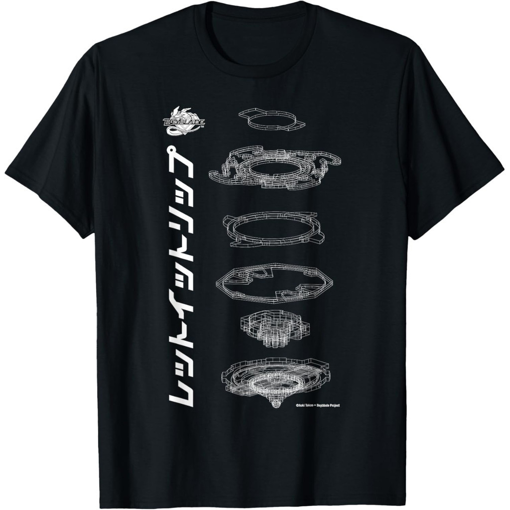 เสื้อยืดพิมพ์ลายอนิเมะญี่ปุ่น Beyblade X ทำจากผ้าฝ้ายแท้ คอกลม แขนสั้น ใส่ได้ทั้งชายและหญิง มีไซส์ S-5XL09