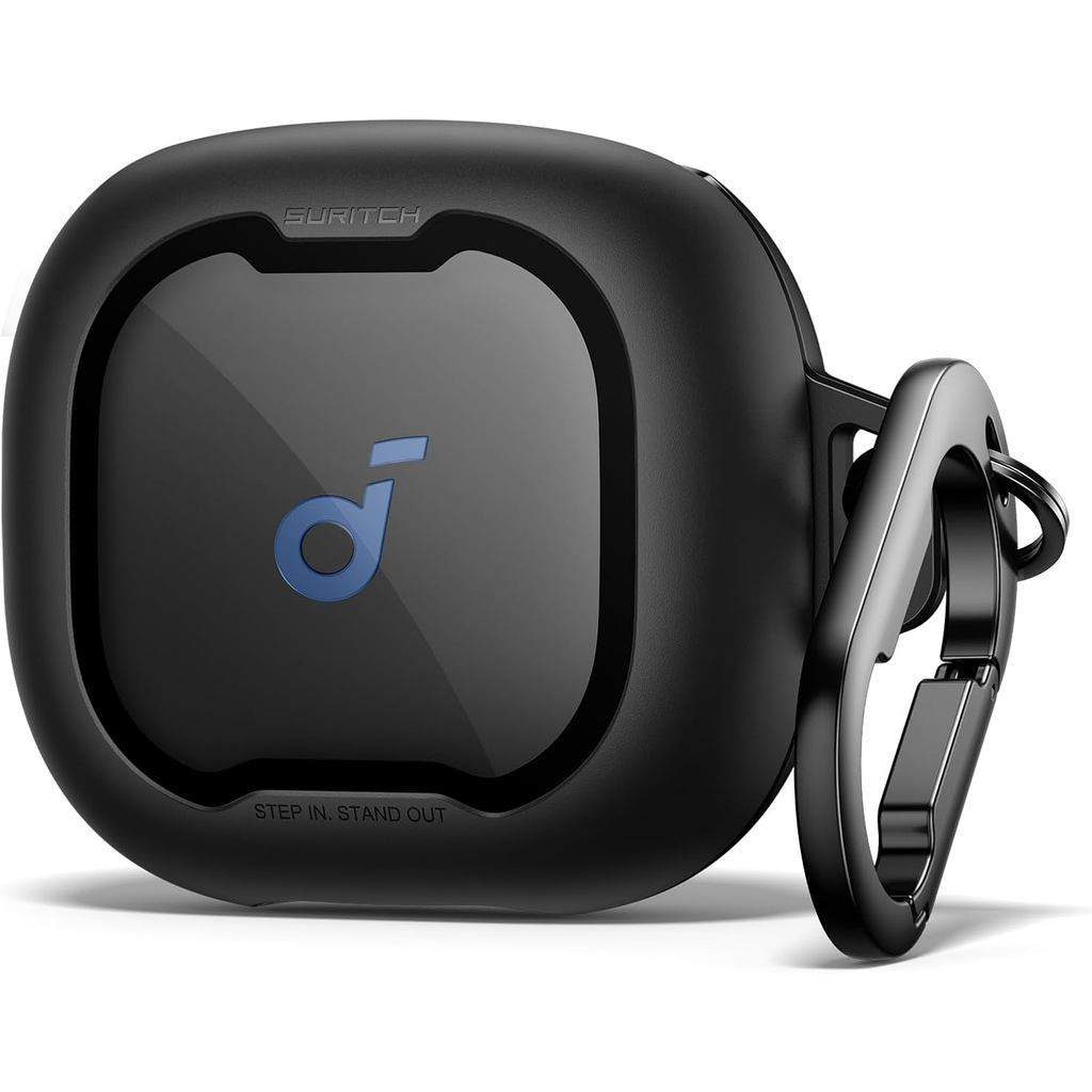 SURITCH สําหรับ Soundcore Sport X20 Case Cover, กันชนกันกระแทกพร้อมโลโก้เคสออกแบบที่มองเห็นได้, ฝาคร